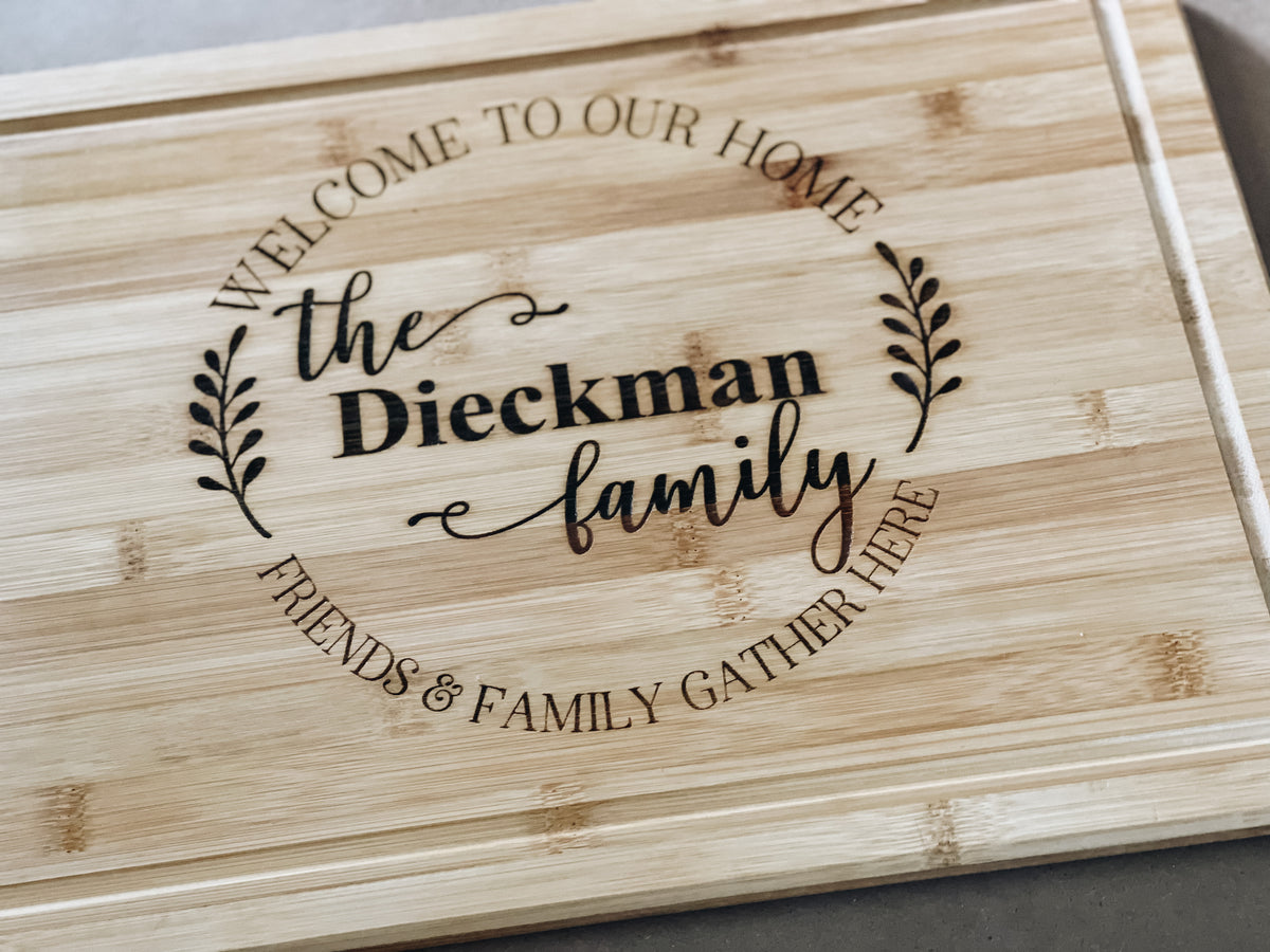 Personalized Family Engraved Cutting Board – Joyful Moose