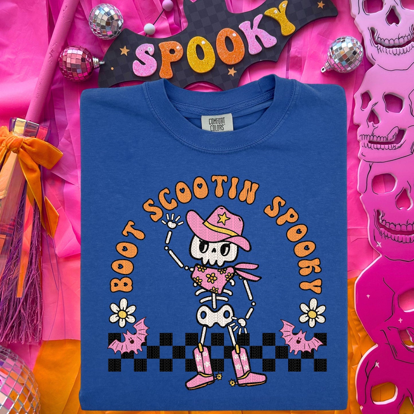 Boot Scootin Spooky comfort colors tshirt