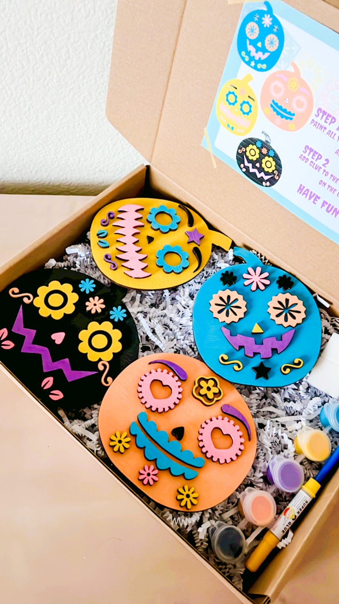 Halloween Day Of the Dead, Dia de los muertos DIY Craft Kit, DIY Paint Kit, Kids Craft Kit