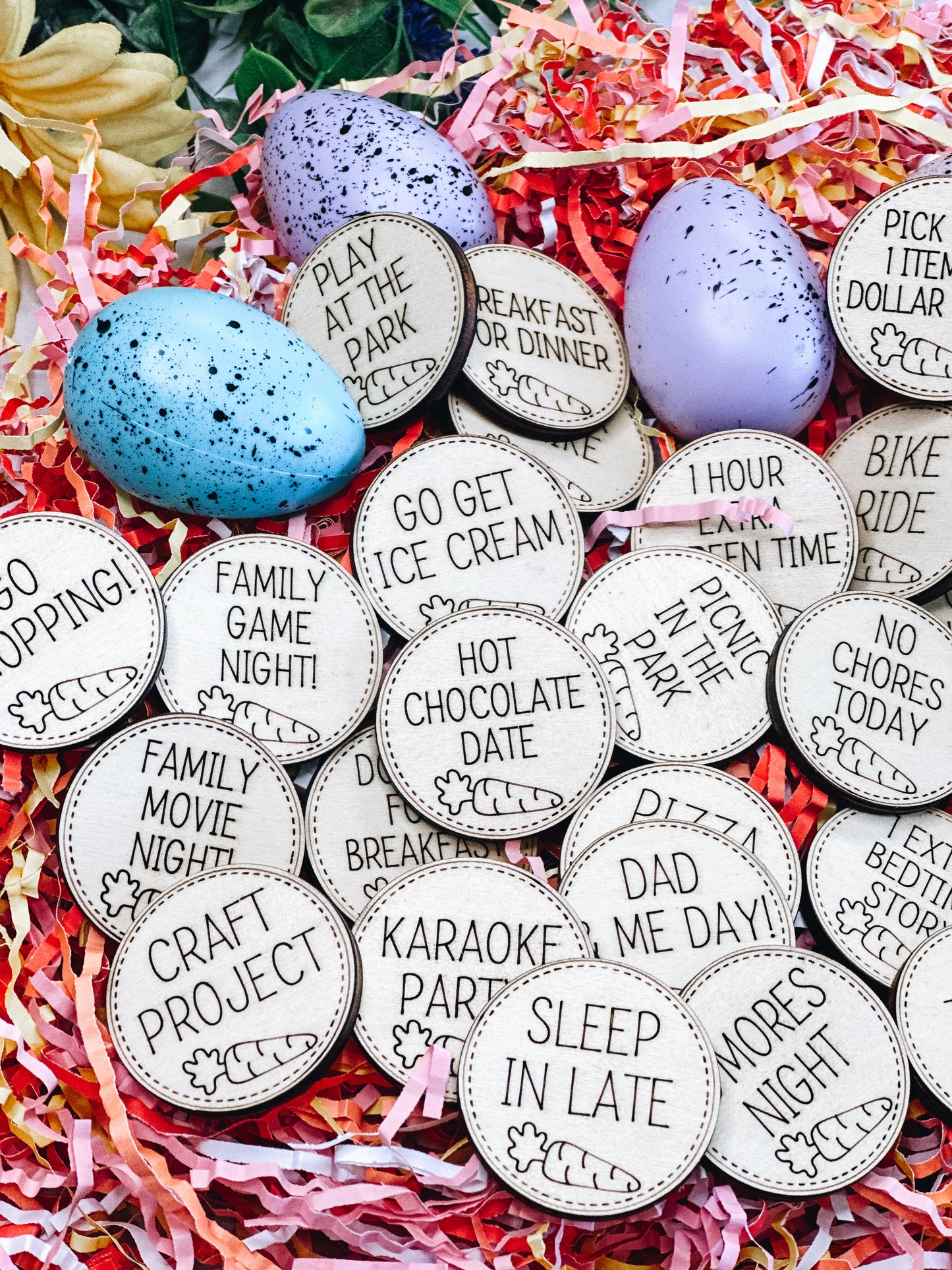 Easter Egg Tokens, Easter Tokens, Easter Basket Filler, Easter Activity Tokens, Easter Fun Tokens, Easter Egg Filler