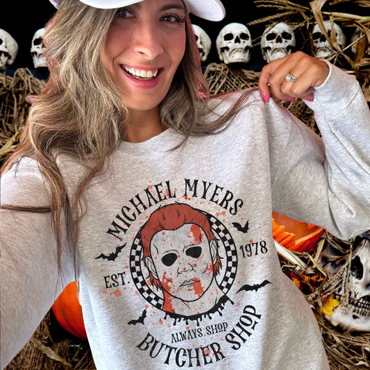 Michael Myers Butcher shop Crewneck Sweatshirt