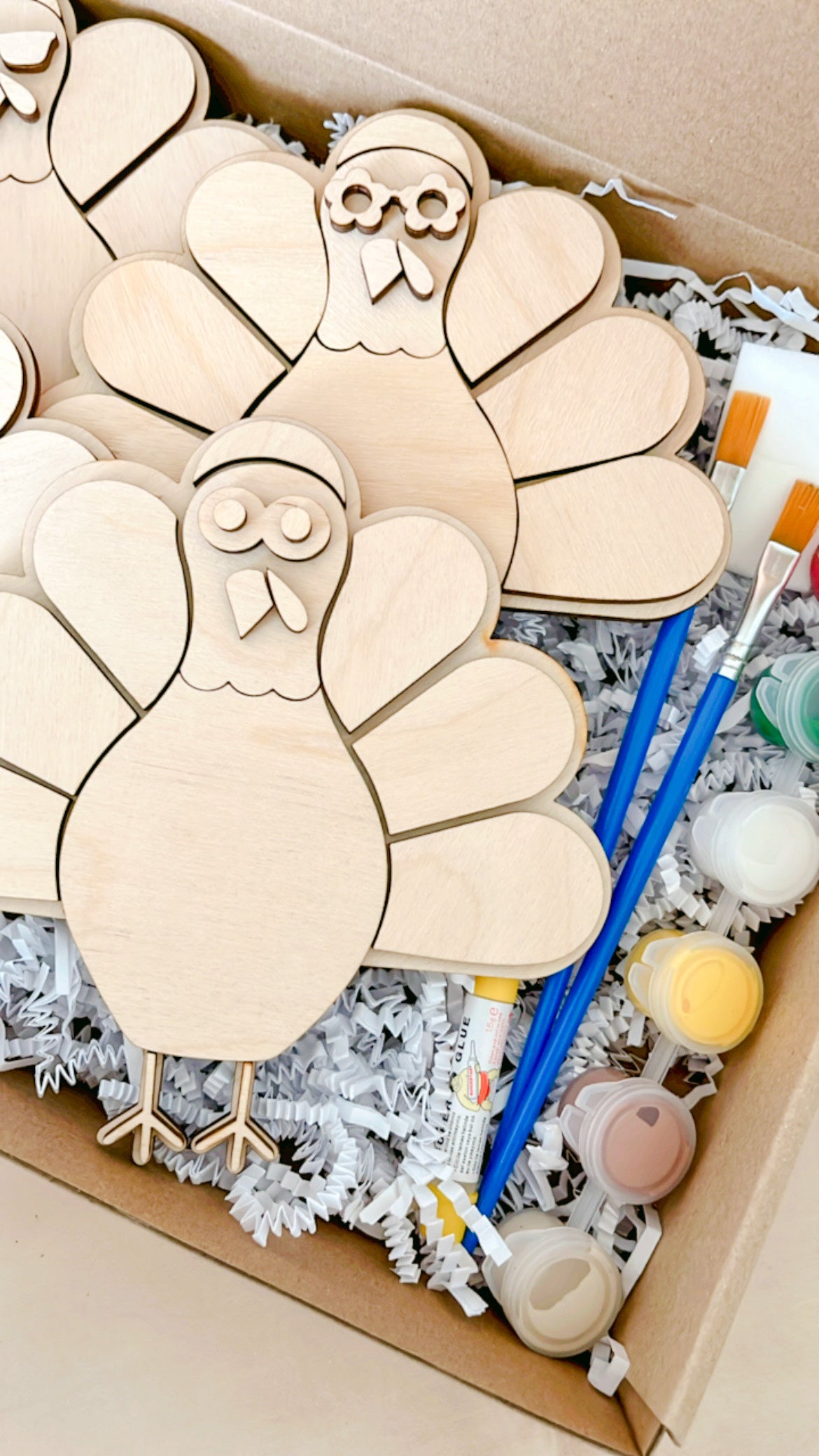 Turkey Craft Kit, Thanksgiving DIY Paint Kit, Fall Kids Craft Kit