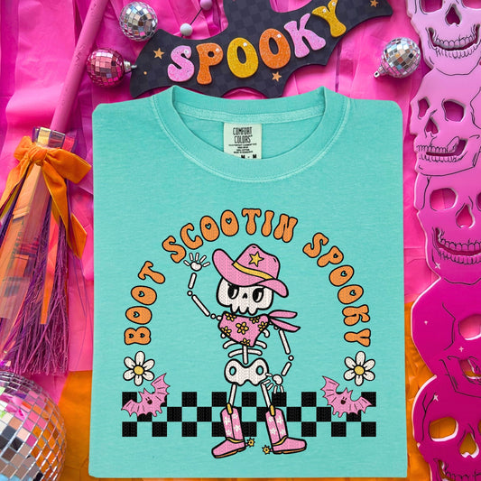 Boot Scootin Spooky comfort colors tshirt