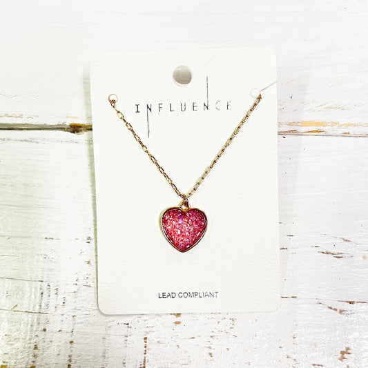 Druzy Heart Necklace