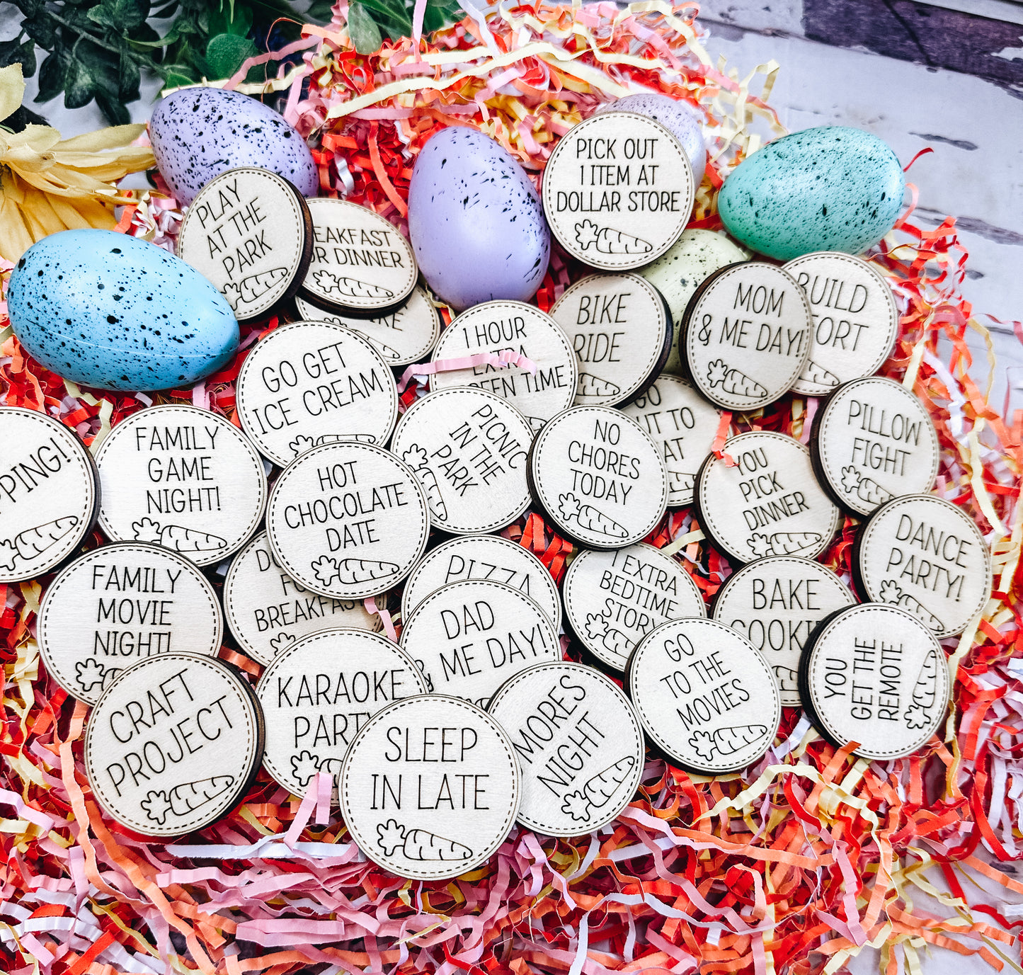 Easter Egg Tokens, Easter Tokens, Easter Basket Filler, Easter Activity Tokens, Easter Fun Tokens, Easter Egg Filler