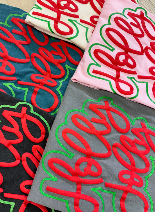 Holly Jolly Puff Script - CHRISTMAS (10/1 SHIP DATE)