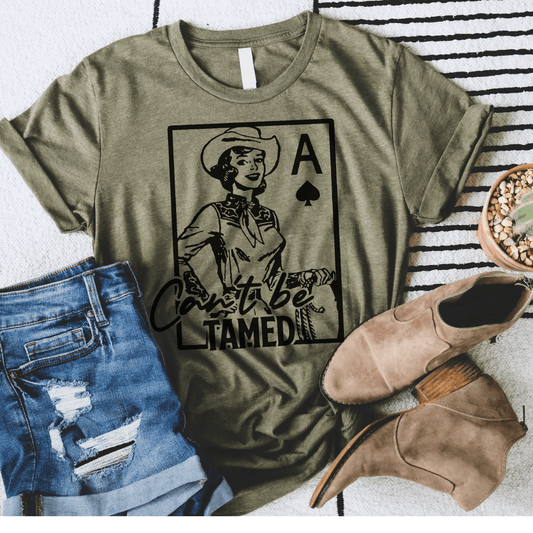 Envy Stylz Boutique Women - Apparel - Shirts - T-Shirts Can't Be Tamed Card Soft Graphic Tee