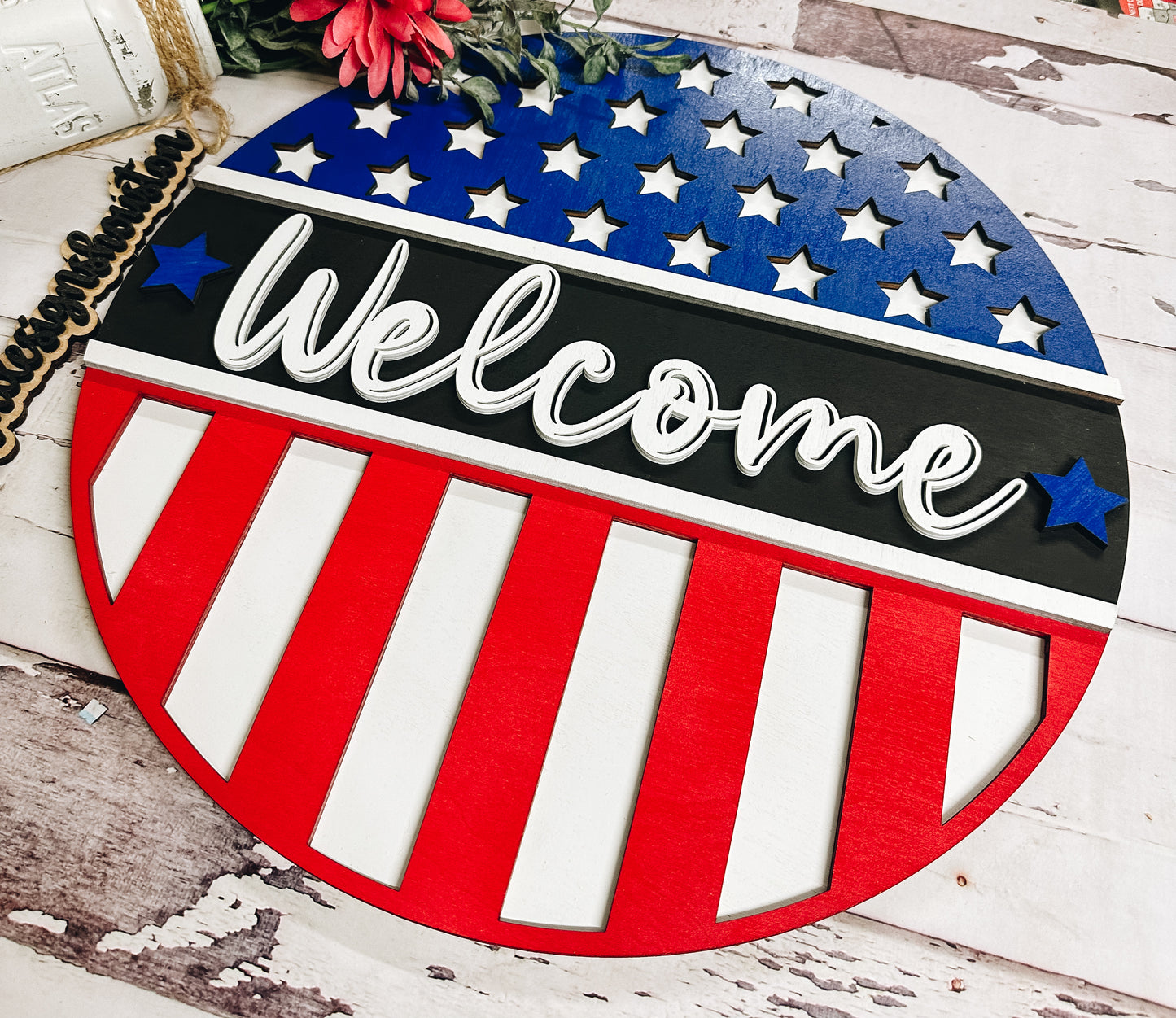 Patriotic Round Door Hanger - DIY Kit