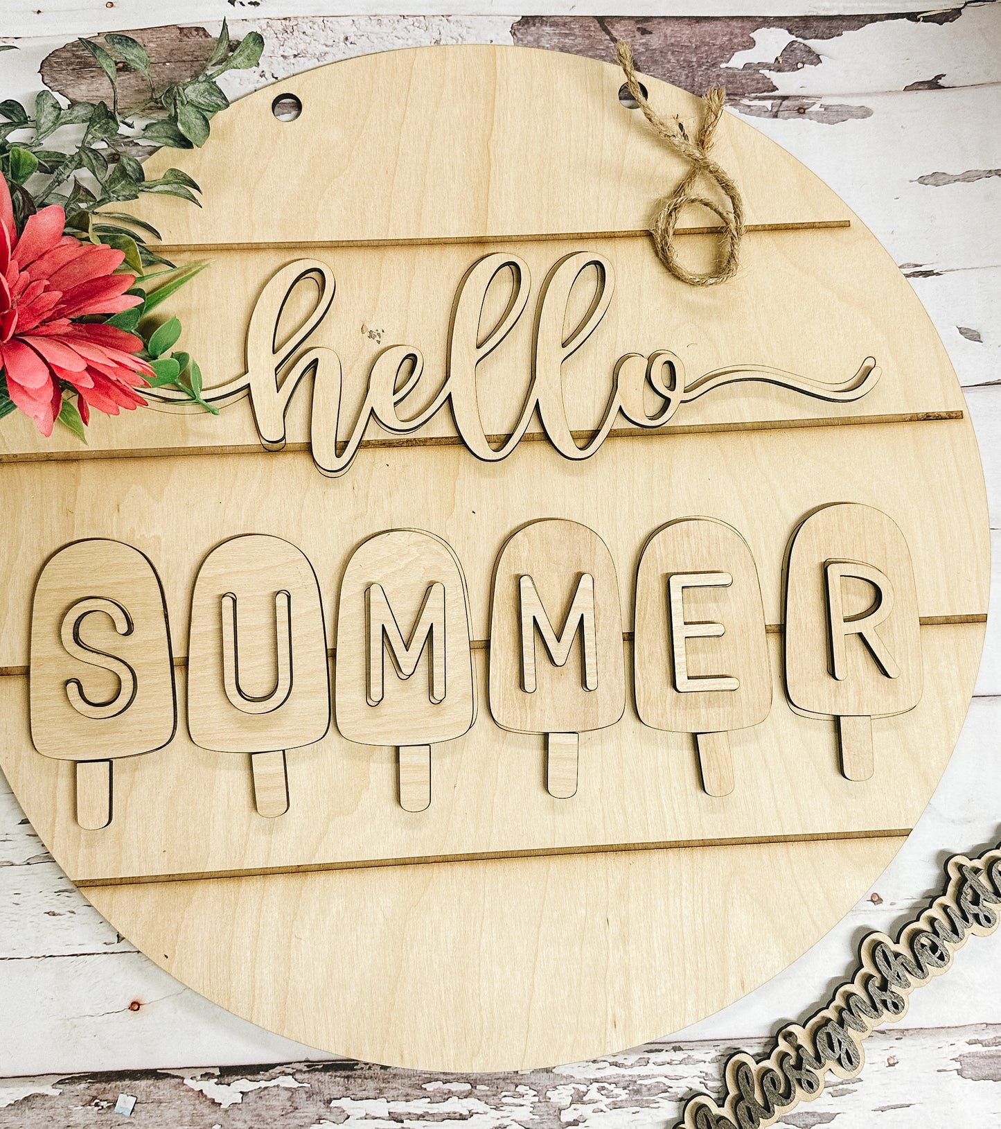 Hello Summer Popsicle Door Hanger - DIY Kit