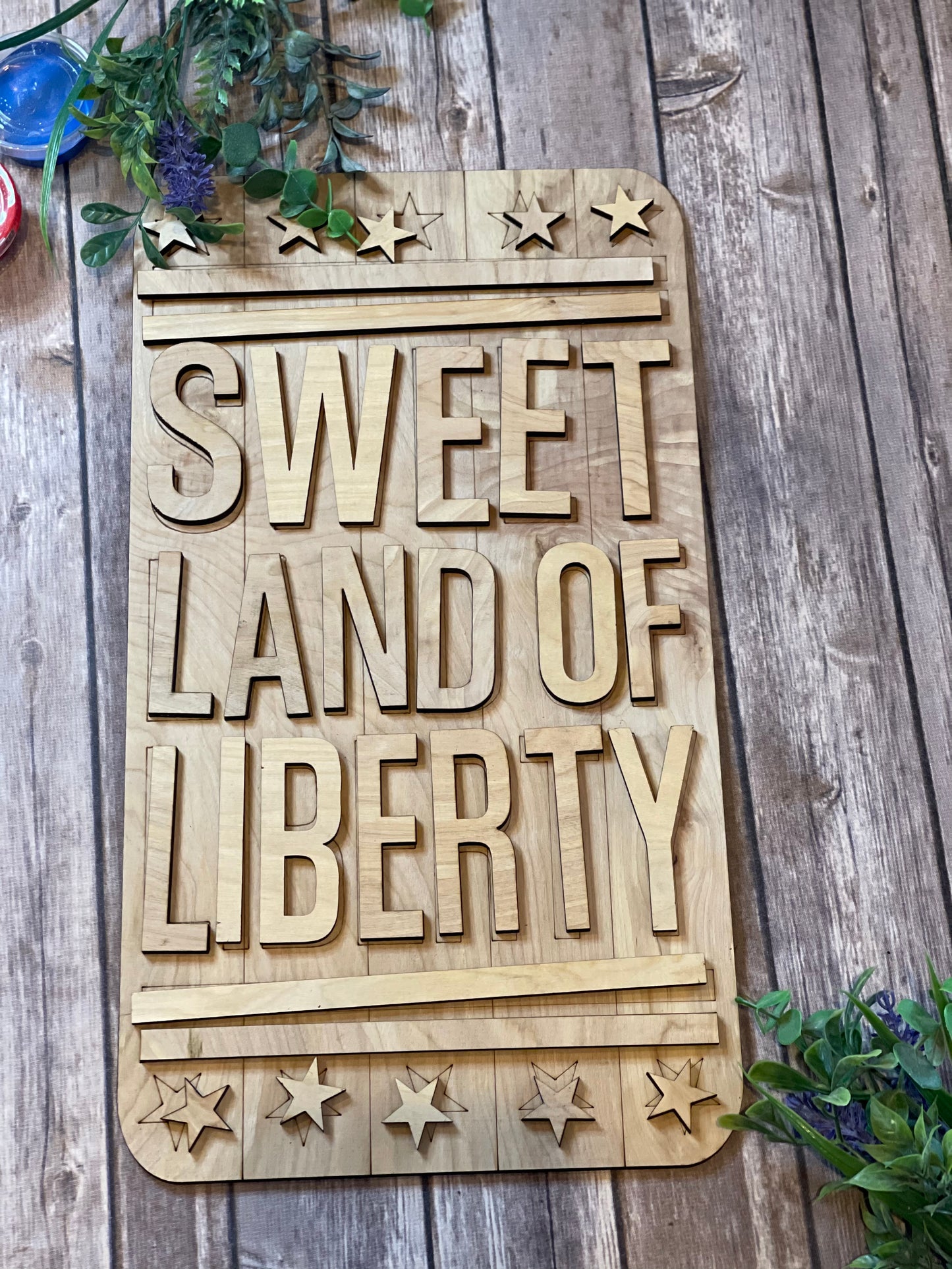 Sweet Land of Liberty Sign Door Hanger - DIY Kit