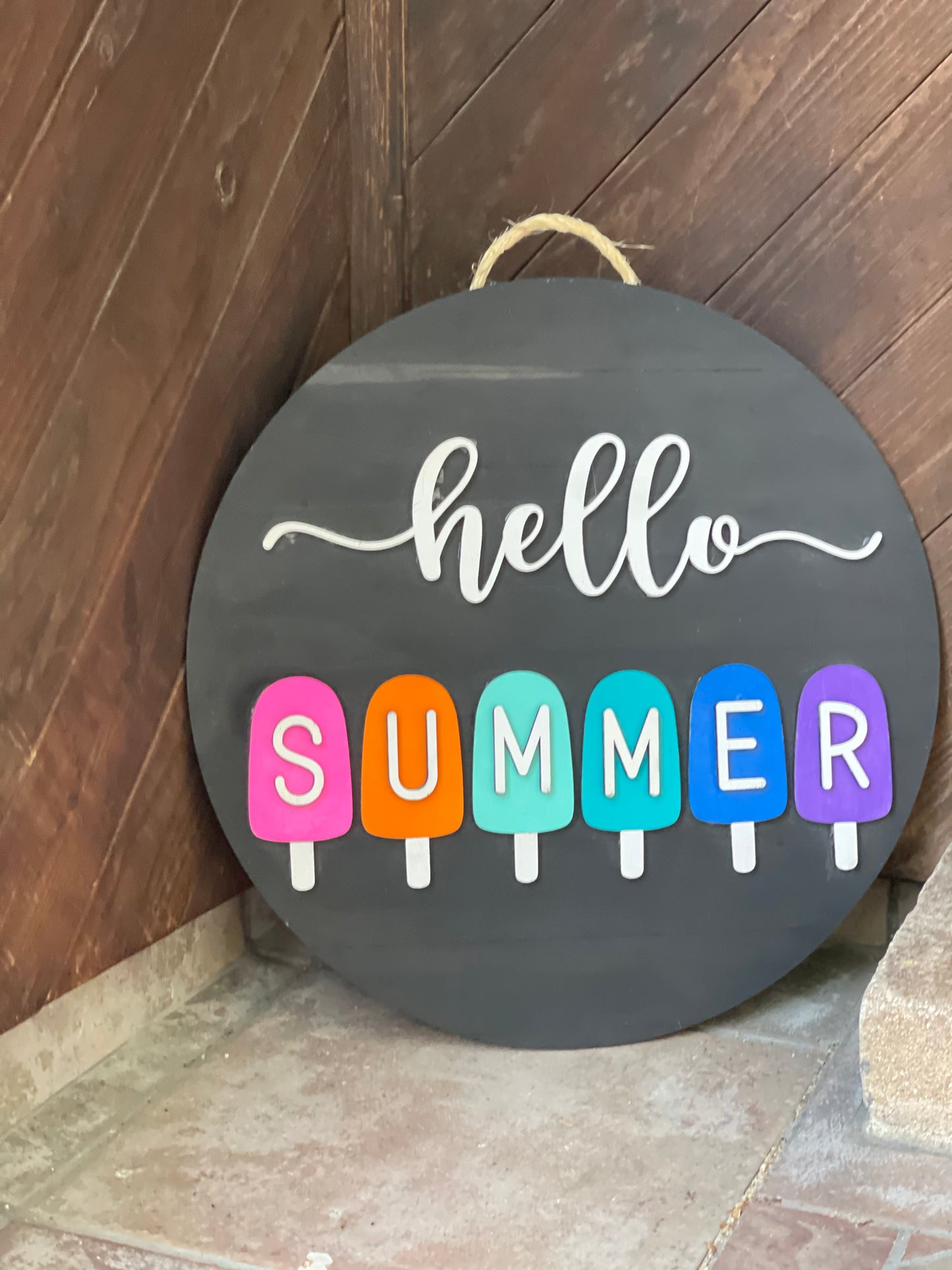 Hello Summer Popsicle Door Hanger - DIY Kit