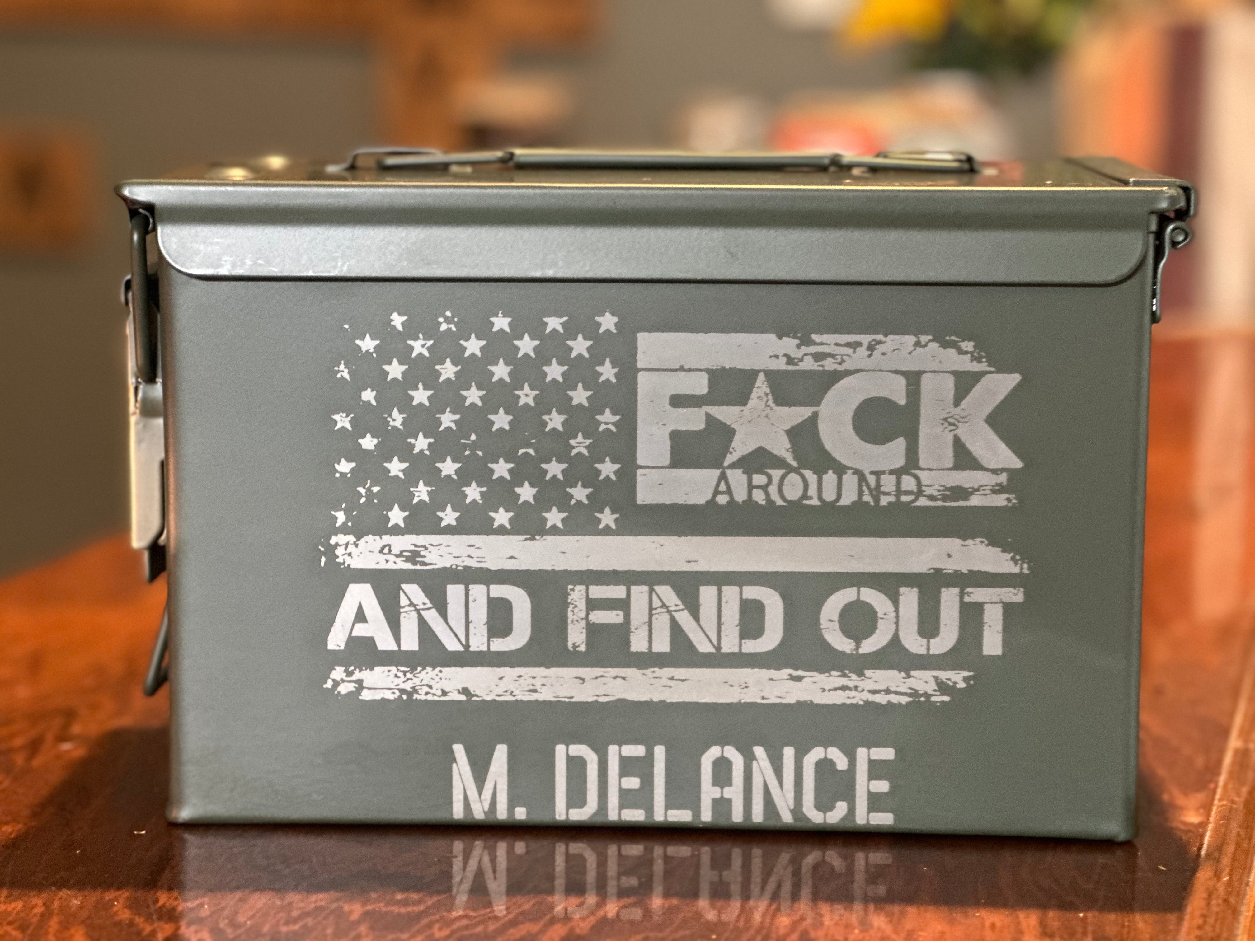 Personalized Engraved Hunting Ammo Box, Ammo Can, Ammo Storage Box