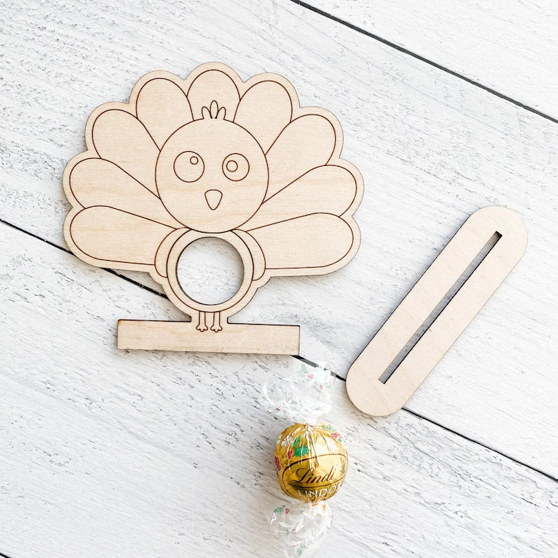 Turkey Truffle Place Setting • DIY Kit • BLANKS • Kids Craft