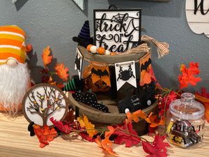 Halloween and Thanksgiving Tier Tray Decor * Reversible * Fall