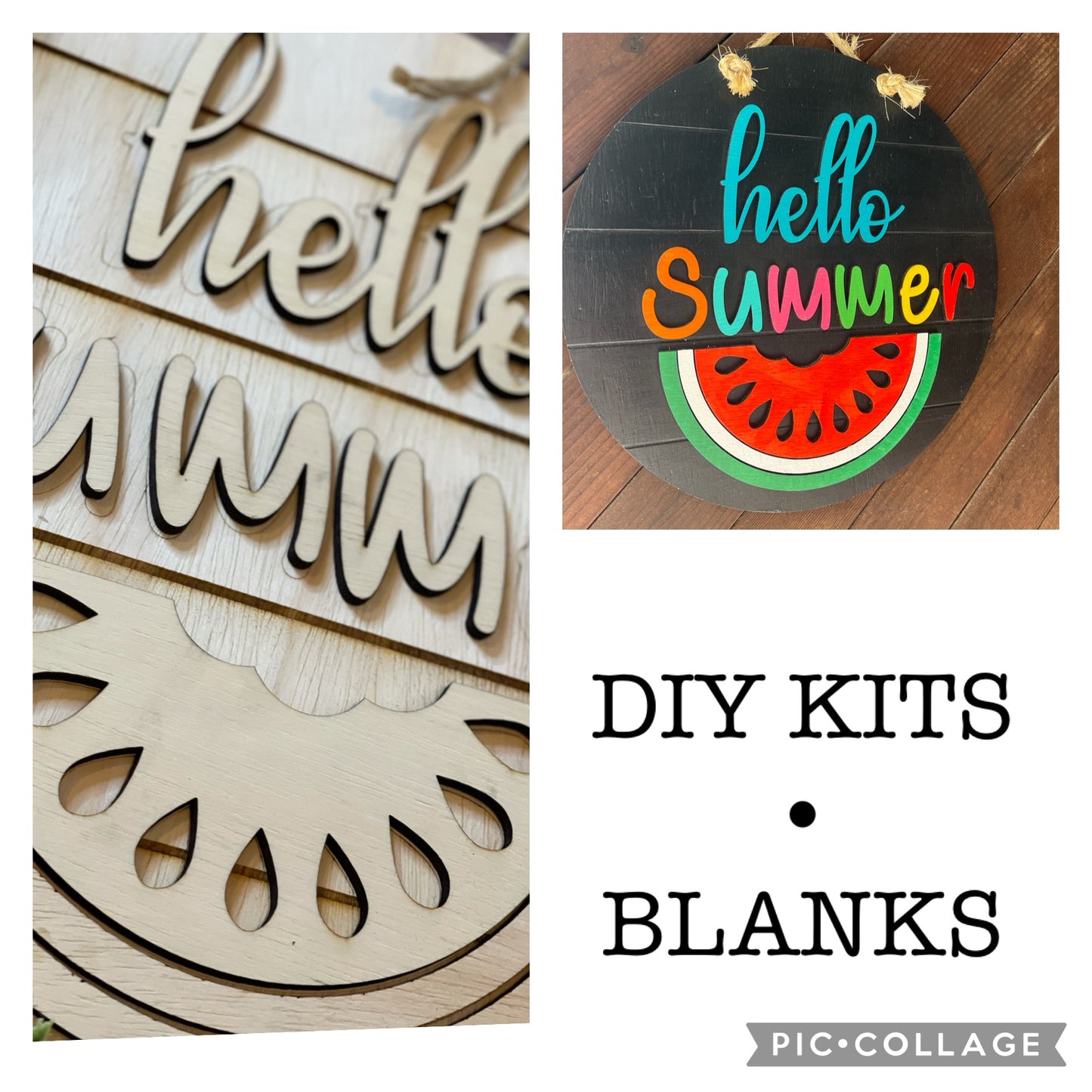 Hello Summer Watermelon Door Hanger - DIY Kit