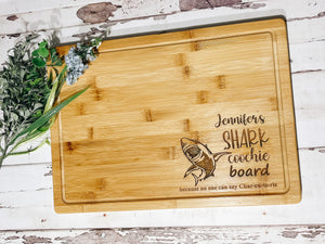 Shark Charcuterie Board/Personalized Shark Cutting Board/Bamboo Chopping  Board/Meats and Cheeses Serving Boards,Because No One Can Say Charcuterie