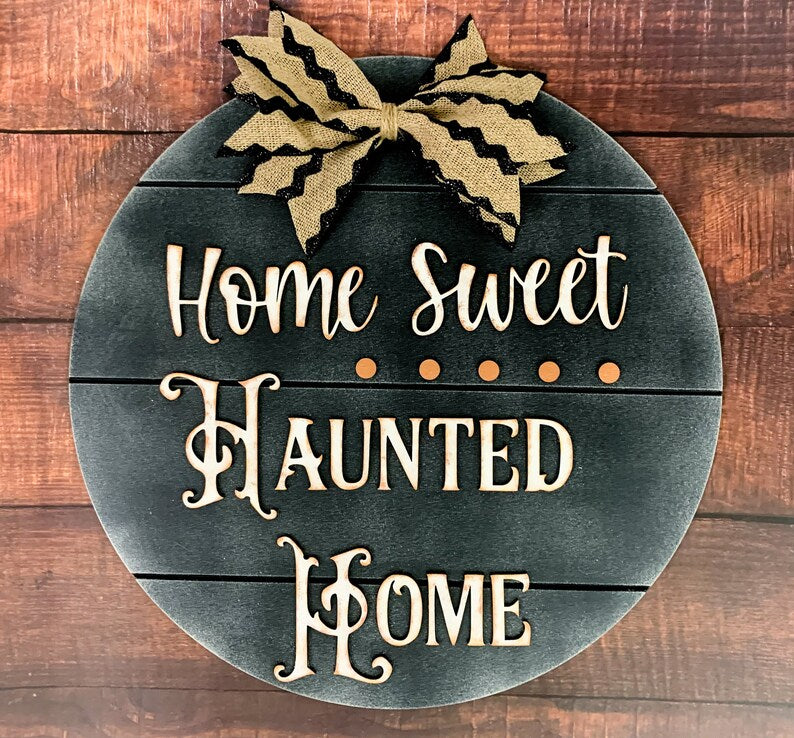 Home Sweet Home Halloween Door Hanger • Fall Decor