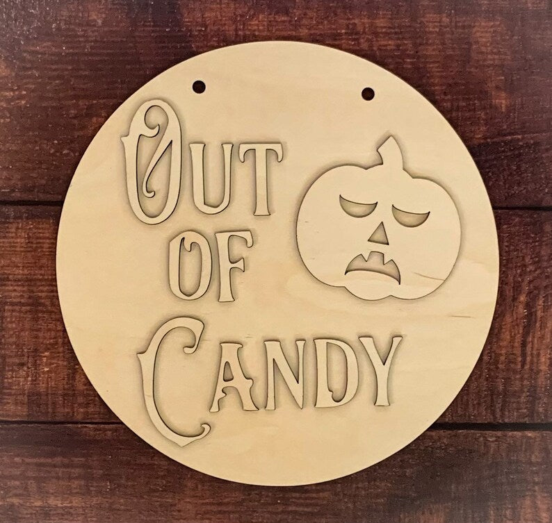 Out of Candy • Halloween Door Hanger • Halloween Craft Kit