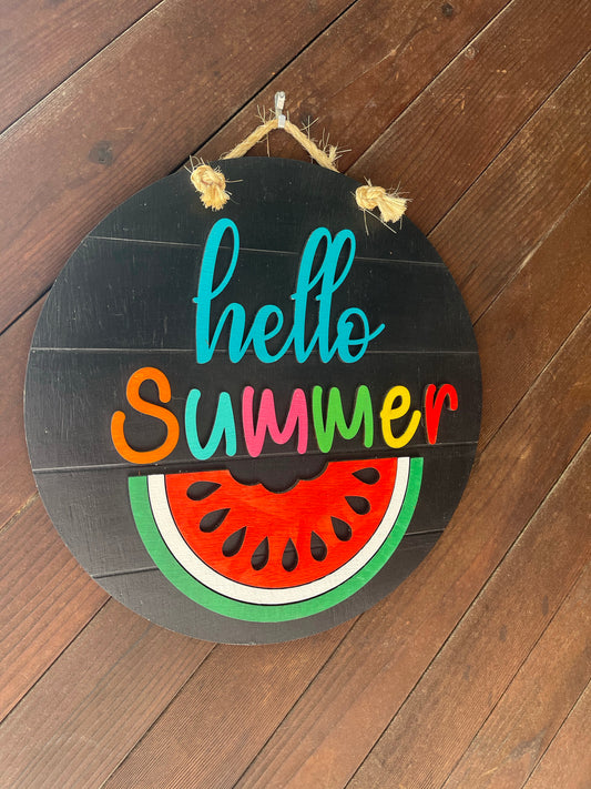 Hello Summer Watermelon Door Hanger - DIY Kit